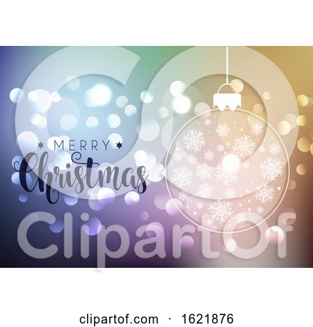 Christmas Background with Bokeh Lights by KJ Pargeter