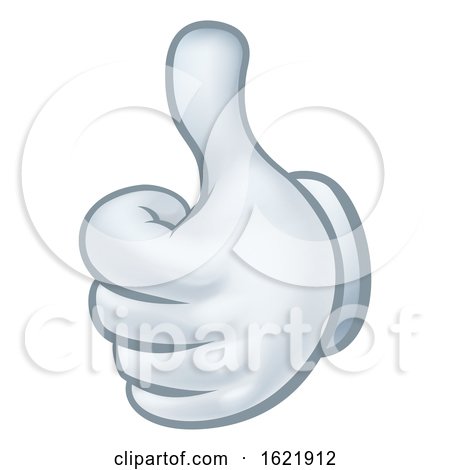 Thumbs up Cartoon Glove Hand by AtStockIllustration