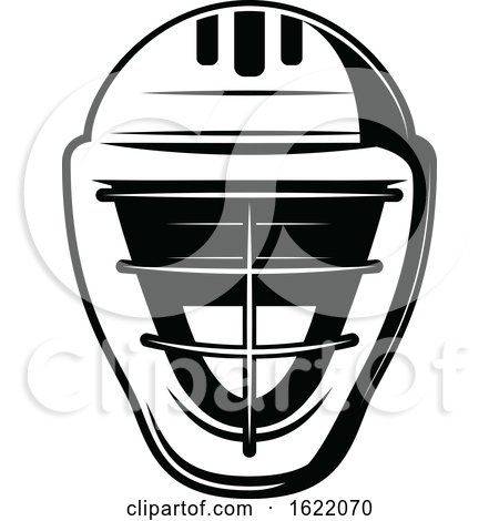 Black and White Baseball Helmet by Vector Tradition SM