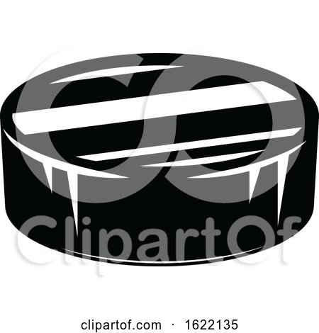 Black and White Hockey Puck by Vector Tradition SM