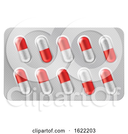 Blister Pack of Pills by Vector Tradition SM