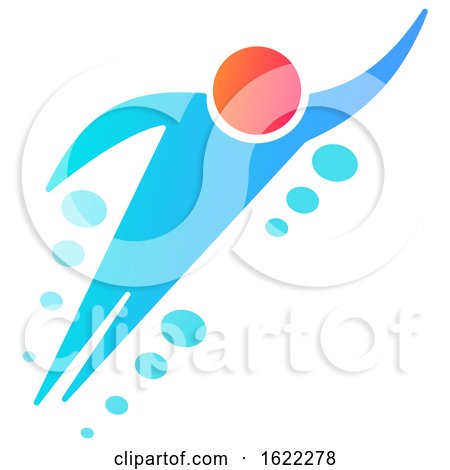Person Flying or Swimming by Vector Tradition SM