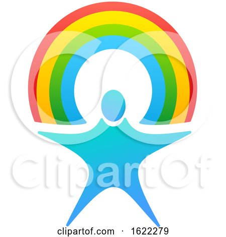 Person with a Rainbow by Vector Tradition SM
