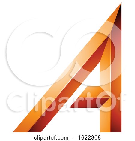 Orange Geometric Letter a by cidepix