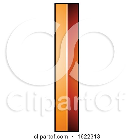 Orange Letter L with a Dark Outline by cidepix