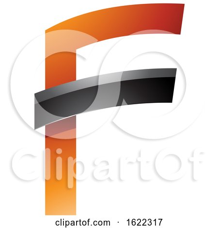 Orange Letter F with a Black Glossy Stick by cidepix