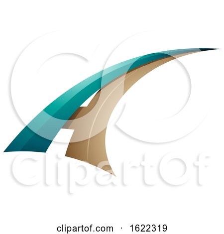 Green and Beige Flying Letter a by cidepix