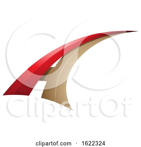 Red and Beige Flying Letter a by cidepix