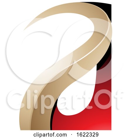 Red and Beige Curvy Embossed Letter a by cidepix