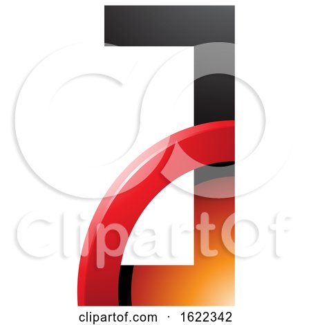 Red and Orange Letter a with a Glossy Quarter Circle by cidepix