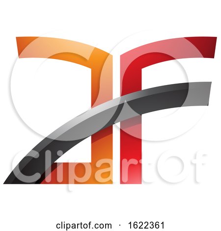 Red and Orange Dual Letters a and F by cidepix