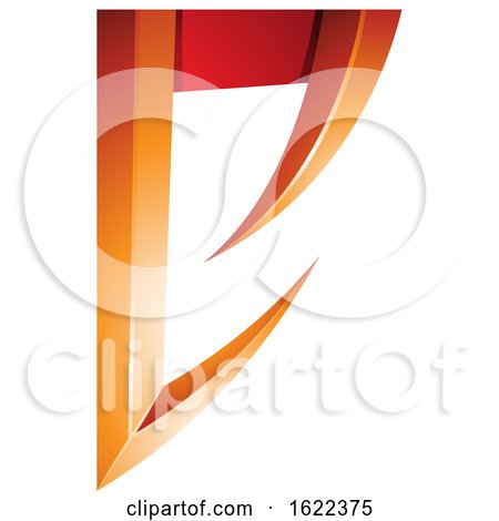 Red and Orange Arrow Shaped Letter E by cidepix