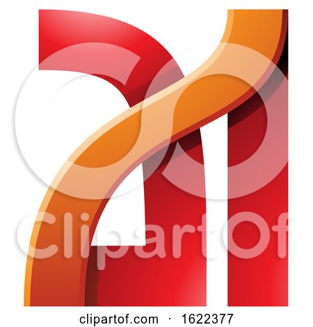 Red and Orange Bold Dual Letters a and I by cidepix