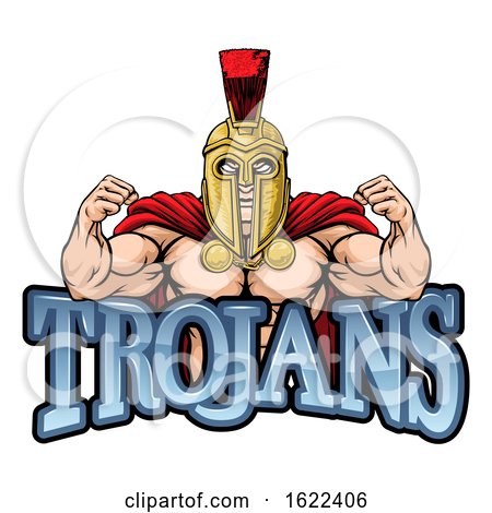 Trojan Spartan Sports Mascot by AtStockIllustration