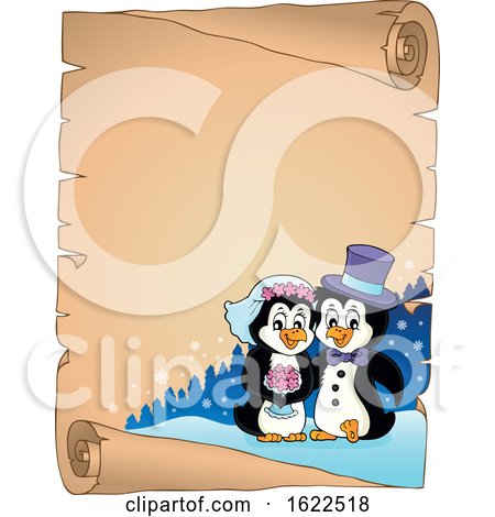 Penguin Wedding Border by visekart