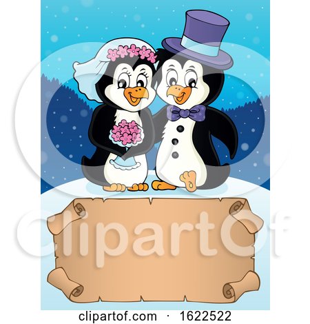 Penguin Wedding Couple by visekart