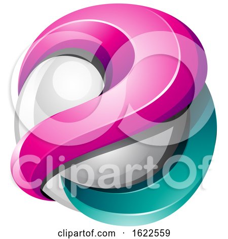 White Pink and Green Sphere by cidepix