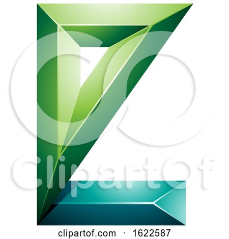 Green and Turquoise Letter E by cidepix