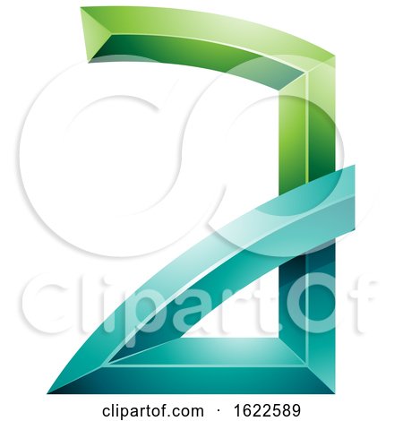 Green and Turquoise Letter a with Bended Joints by cidepix