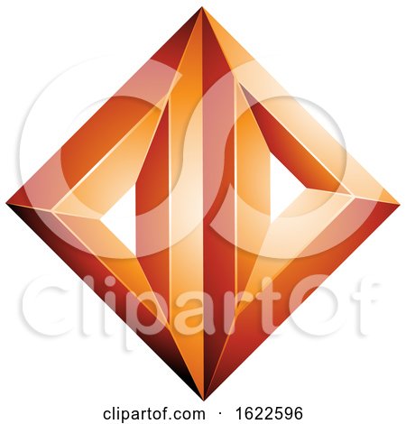 Orange 3d Diamond by cidepix