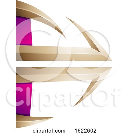 Beige and Magenta Arrow by cidepix