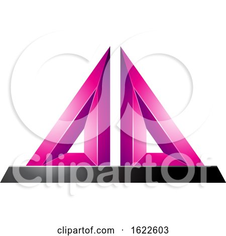 Magenta 3d Pyramid by cidepix