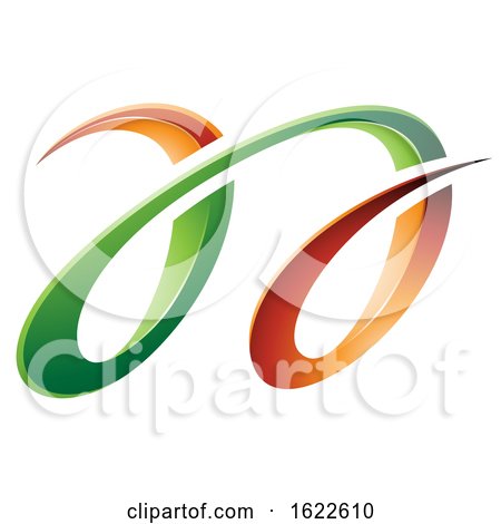 Orange and Green Dual Letters a by cidepix