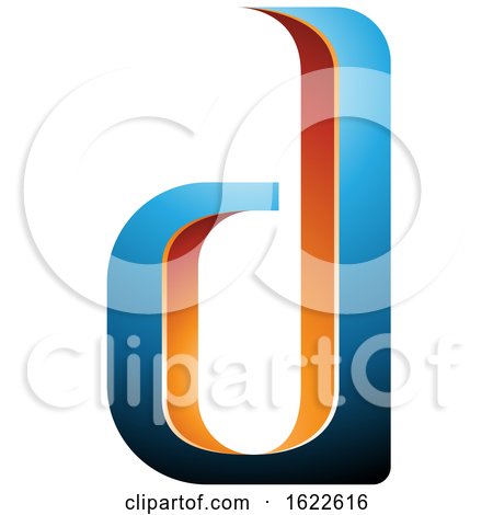 Orange and Blue Letter D by cidepix
