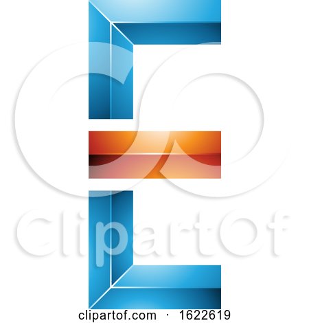 Blue and Orange Letter E by cidepix