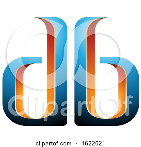 Blue and Orange Letters D and B by cidepix