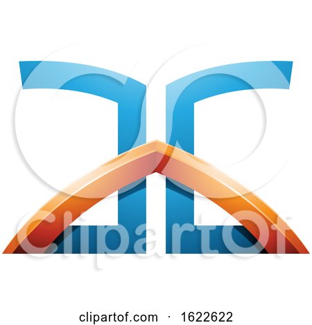 Orange and Blue Bridged Letters a and G by cidepix