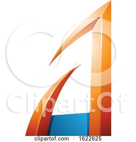 Blue and Orange Arrow Shaped Letter a by cidepix