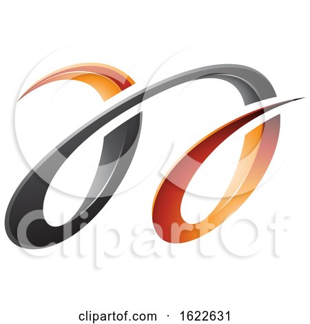 Orange and Black Dual Letters a by cidepix