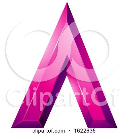 Magenta Geometric Letter a by cidepix