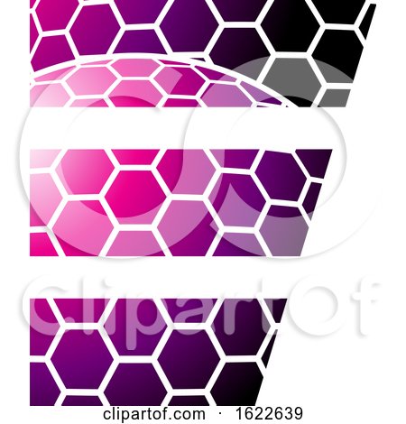 Magenta Honeycomb Pattern Letter E by cidepix