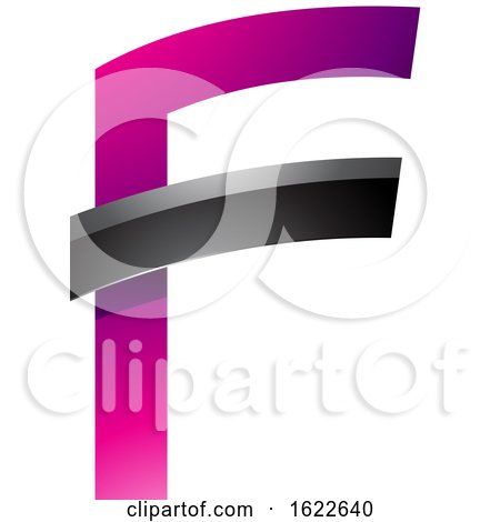 Magenta and Black Letter F with a Glossy Stick by cidepix