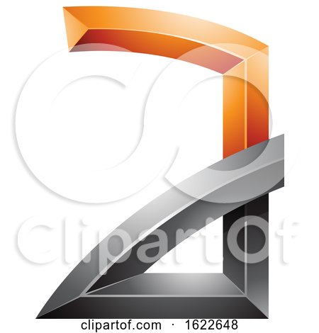 Orange and Black Letter a with Bended Joints by cidepix