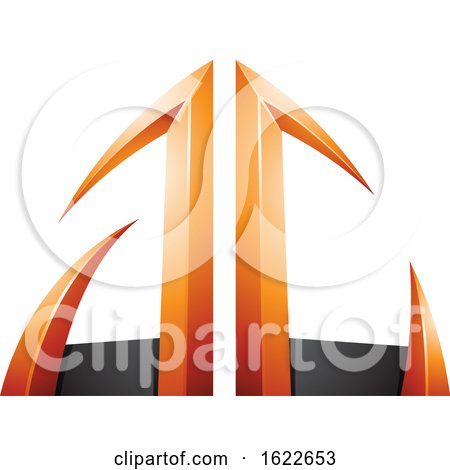 Orange and Black Arrow like Letters a and C by cidepix