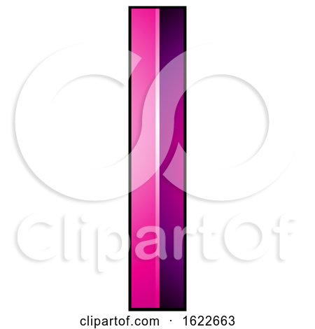 Magenta Letter I with a Dark Outline by cidepix