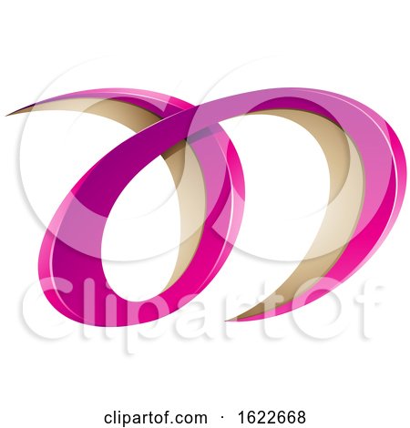 Magenta Curvy Letters a and or D by cidepix