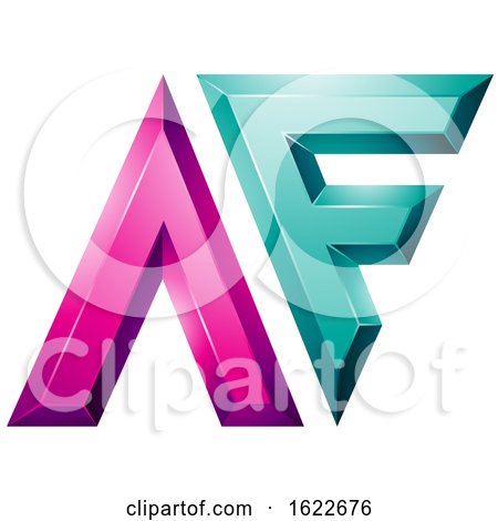 Magenta and Green Dual Letters a and F by cidepix