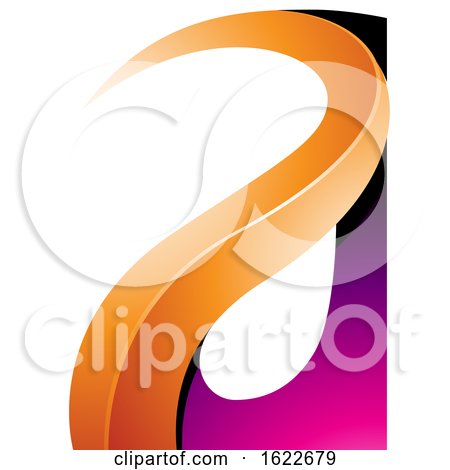 Magenta and Orange Curvy Letter a by cidepix