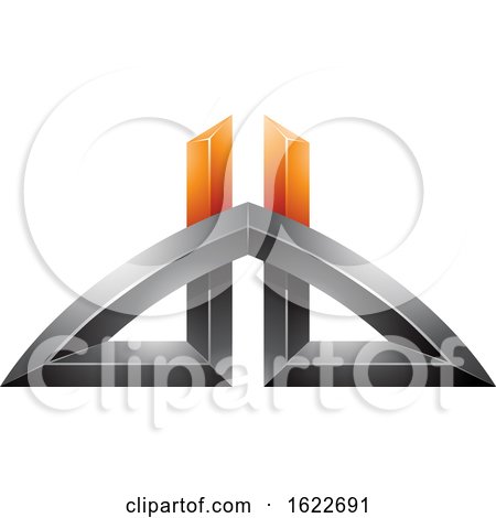 Orange and Black Bridged Letters D and B by cidepix