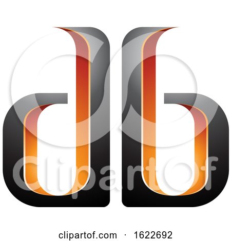 Orange and Black Letters D and B by cidepix