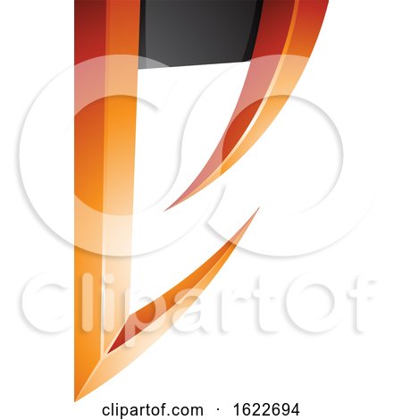 Orange and Black Arrow like Letter E by cidepix