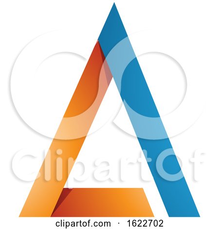 Orange and Blue Triangle Letter a by cidepix