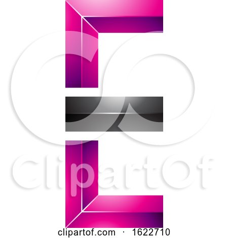 Magenta and Black Letter E by cidepix