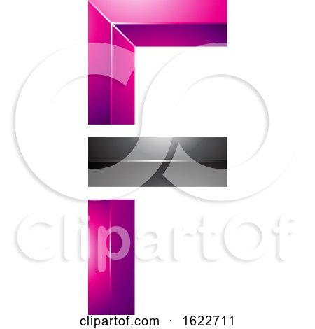 Magenta and Black Letter F by cidepix