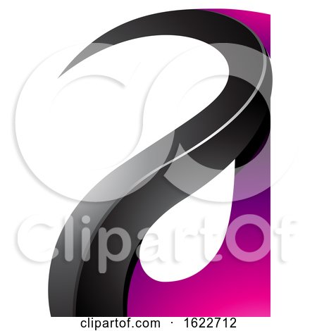 Magenta and Black Curvy Letter a by cidepix