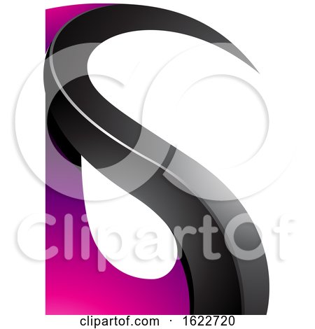 Magenta and Black Curvy Letter G by cidepix